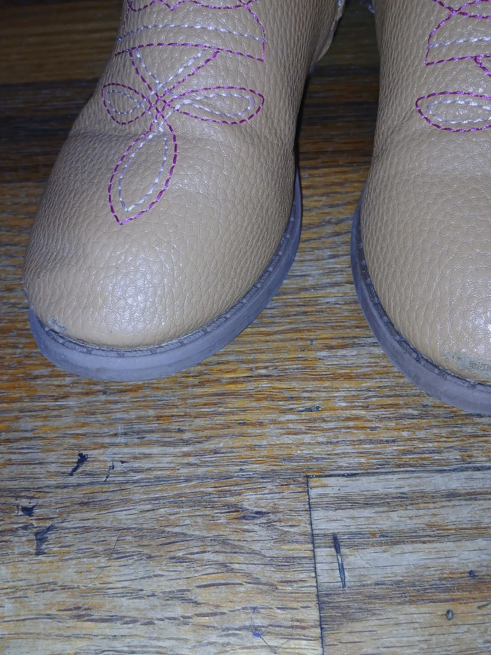 Kids Tan and Pink Western Boots - Stylish Cowgirl Boot